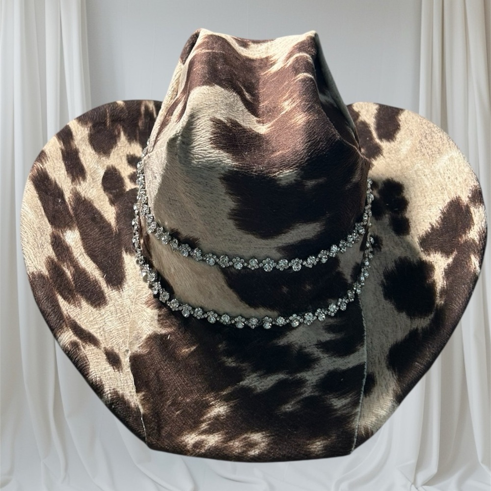 Black and White Cow Print Hat
